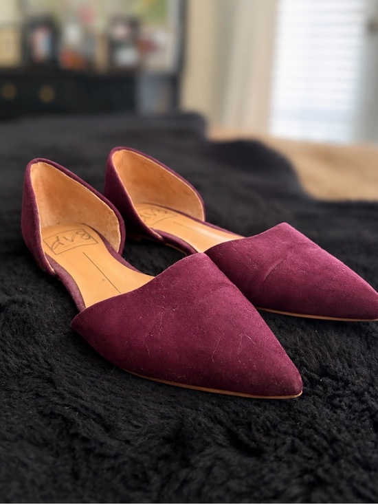 Dolce Vita Shoes - Dolce Vita Burgundy / Plum Suede d'Orsay Pointed Toe Flats